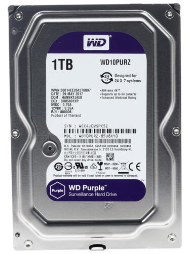 Жесткий диск 1Tb WD Purple [WD10PURZ]
