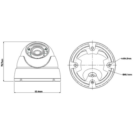 Видеокамера HD-CVI Dahua DH-HAC-HDW1000MP-0280B-S3