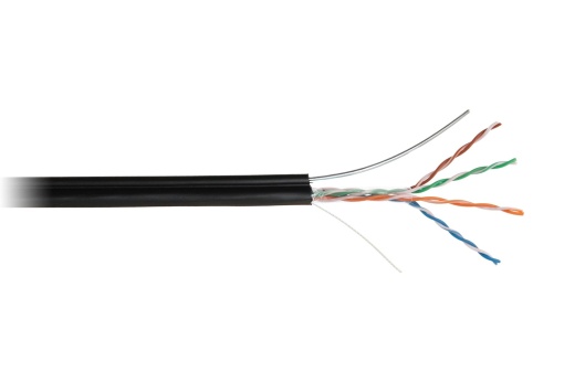 Кабель NetLAN UTP-5e 4x2x0.51 Cu (outdoor) С ТРОСОМ
